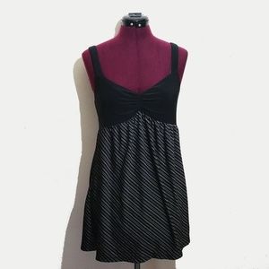 Grey and Black Striped Express Mini Dress, Size M.